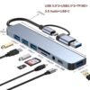 USB 3.0 5/8 Port Hub OTG Adapter 5Gpbs High Speed USB 3.0 2.0 Splitter 3.5 Audio