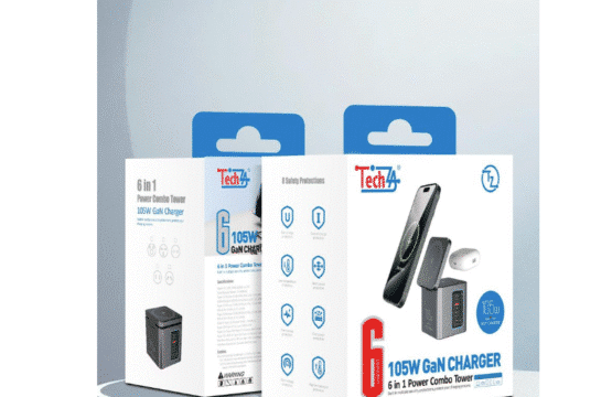 TechZA 105W GaN 6-in-1 Wireless Charging Tower - TZ058