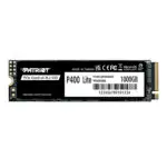A Patriot P400 Lite 1TB M.2 PCIe Gen 4 x4 NVMe SSD, featuring product labels and compliance icons on a black circuit board.